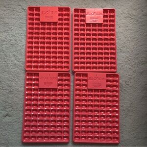 Vintage Jell-O Jelly Beans Jigglers 82 Ct Molds Set Of 4 Red Tray Shooters Shots